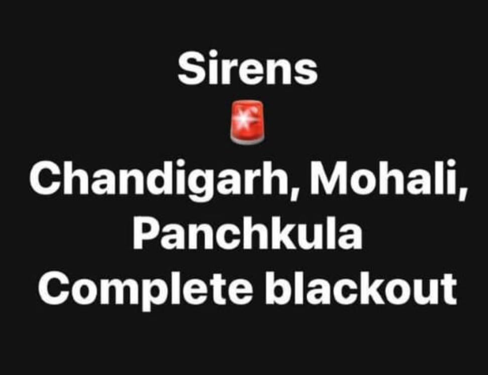 CHANDIGARH MOHALI PANCHKULA COMPLETE BLACKOUT